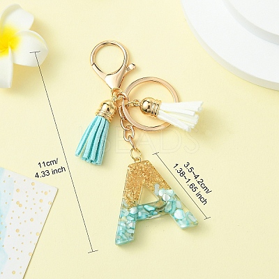 Transparent Epoxy Resin Pendant Keychains KEYC-FS00022-08-1