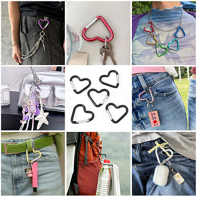 5Pcs Zinc Alloy Spring Gate Rings FIND-TA0009-73N-1