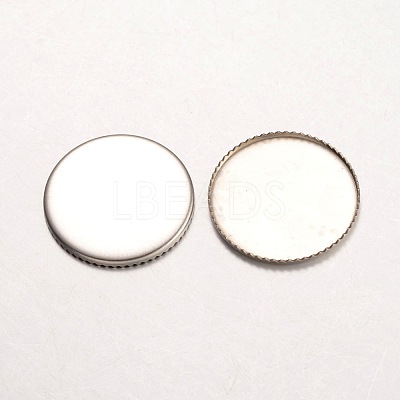 Tarnish Resistant 316 Surgical Stainless Steel Milled Edge Bezel Cups LS-STAS-K099-01-18mm-P-1