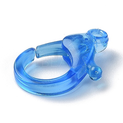 Transparent Plastic Lobster CLaw Clasps KY-H005-A09-1
