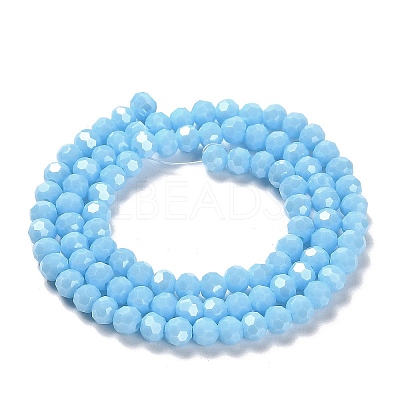 Electroplate Opaque Glass Beads Strands EGLA-A035-P4mm-A08-1