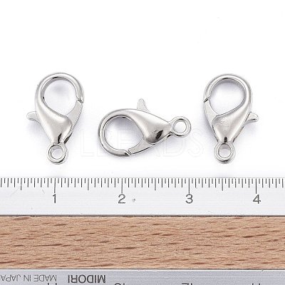 Platinum Plated Alloy Lobster Claw Clasps X-E105-NF-1