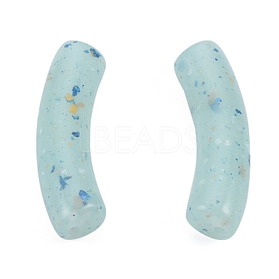 Marbled Stone Style Opaque Acrylic Beads OACR-G009-04A-1