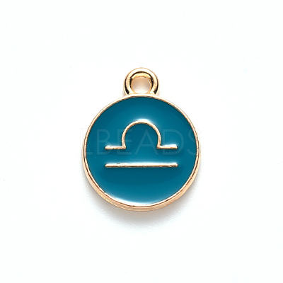 Alloy Enamel Pendants ENAM-S124-01B-05K-1