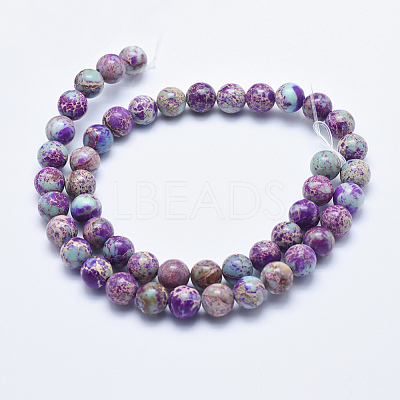 Natural Imperial Jasper Beads Strands X-G-I122-4mm-15-1