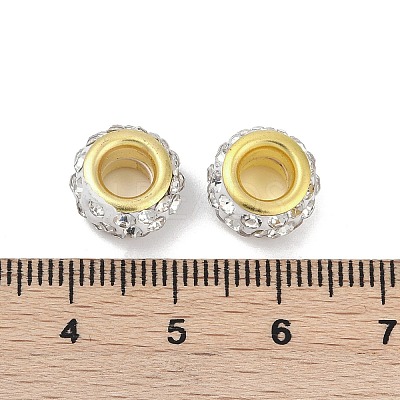 Alloy Rhinestone Clay Pave Beads ALRI-D300-04G-08-1
