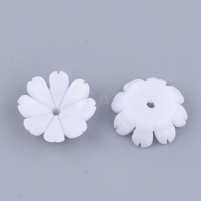 Opaque Resin Bead Caps X-RESI-T040-032-1