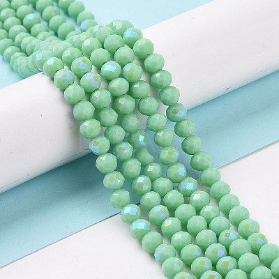 Electroplate Glass Beads Strands EGLA-A034-P8mm-B22-1