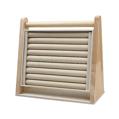 Velvet with Wood Jewelry Display Stands NDIS-F004-04A-1