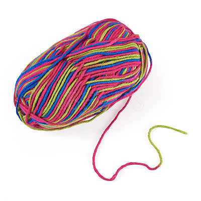 Light Gradient Segment Dyed Polyester Yarn DIY-TADJ0002-005H-1