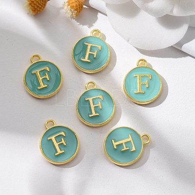 Golden Plated Alloy Enamel Charms ENAM-S118-05F-1
