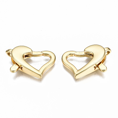 Brass Lobster Claw Clasps KK-Q252-010G-NF-1