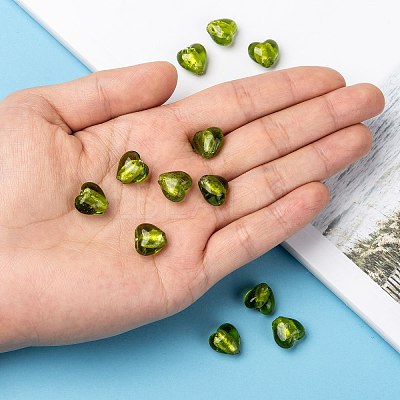 Handmade Silver Foil Glass Beads LS-X-FOIL-R050-12x8mm-7-1