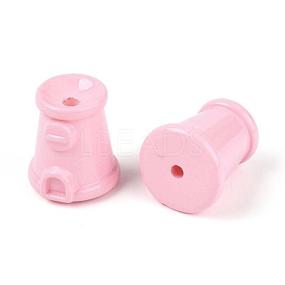 Spray Painting Opaque Acrylic Beads MACR-K357-10B-01-1