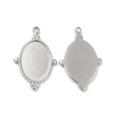 Non-Tarnish 304 Stainless Steel Pendant Cabochon Settings STAS-L020-036P-1