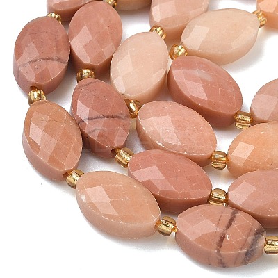 Natural Rouge Jade Beads Strands G-A295-A10-01-1