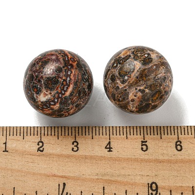 Natural Leopard Skin Jasper Round Ball Figurines Statues for Home Office Desktop Decoration G-P532-02A-20-1