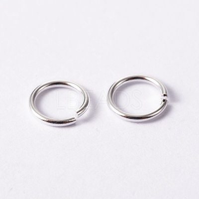Silver Color Plated Brass Open Jump Rings X-JRC8MM-S-1