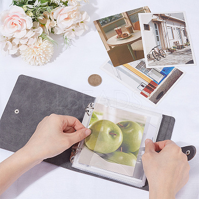 5 Inch PU Leather Cover Garden Seed Storage Organizer 2-Ring Binder Album AJEW-SP0004-72B-1