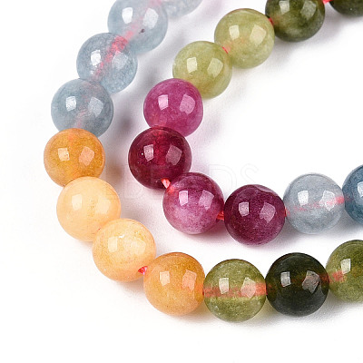 Natural White Jade Beads Strands G-Z097-A01-6mm-C-1
