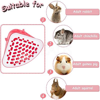 Plastic Small Animal Triangle Toilet Trainer Corner AJEW-GA0001-34A-1