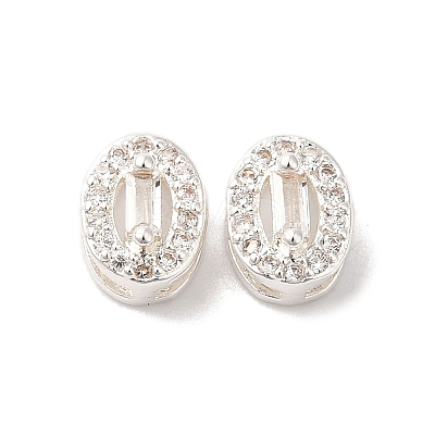 Brass Micro Pave Clear Cubic Zirconia Beads KK-G503-18S-1