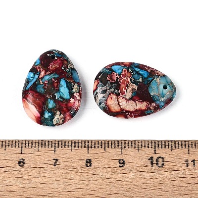 Dyed Natural Imperial Jasper Pendants G-Q601-08F-1