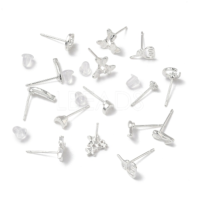 2 Pairs Alloy Stud Earrings for Women EJEW-FS0001-27C-1