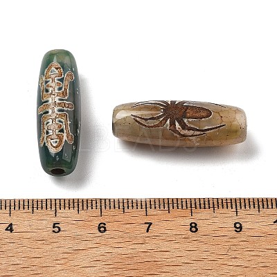 Tibetan Style dZi Beads TDZI-E004-34-1