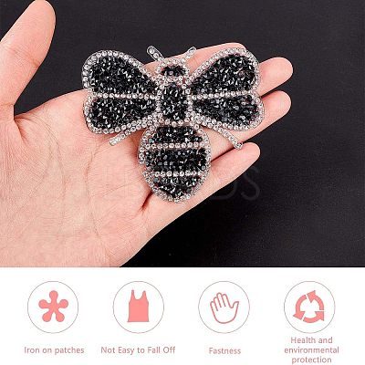 Rhinestones Sew on/Iron on Patches DIY-FG0001-38-1