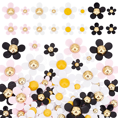 64Pcs 16 Style Acrylic Cabochons SACR-PH0002-15-1