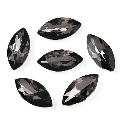 Pointed Back Glass Rhinestone Cabochons RGLA-T083-13x27mm-03-1