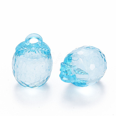 Autumn Theme Transparent Acrylic Pendants TACR-T024-04B-946-1