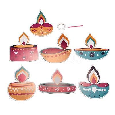 Diwali Theme Paper Flag Banners DIY-NH0011-01B-1