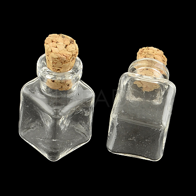 Cuboid Glass Bottle for Bead Containers X1-AJEW-R045-05-1