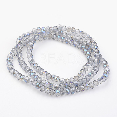 Electroplate Glass Bead Strands GLAA-A024C-HR12-1