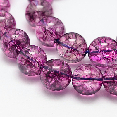 Dyed Round Natural Crackle Quartz Beads Strands G-K084-8mm-01A-1