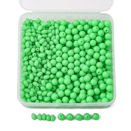 SUPERFINDINGS 600Pcs 2 Styles Plastic Fishing Beads FIND-FH0001-80-1
