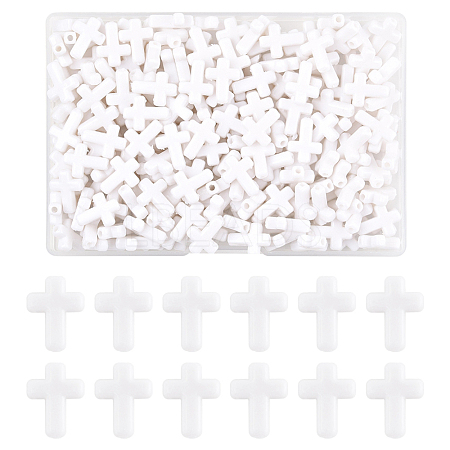 200Pcs Opaque Acrylic Beads SACR-FS0001-39I-1