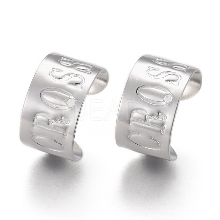 304 Stainless Steel Ear Cuff Findings STAS-P249-21S-1