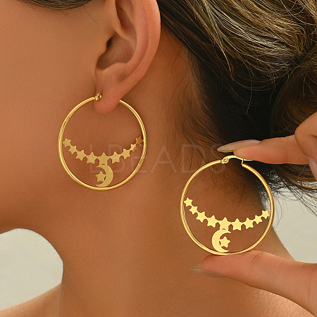 Stainless Steel Hoop Earrings MZ8679-1-1