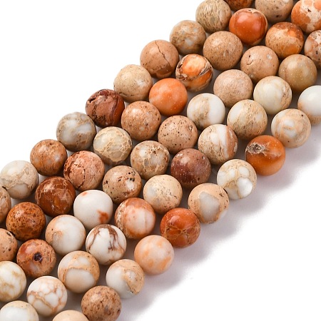Dyed Natural Regalite/Imperial Jasper/Sea Sediment Jasper Beads Strands G-B124-C02-10-1