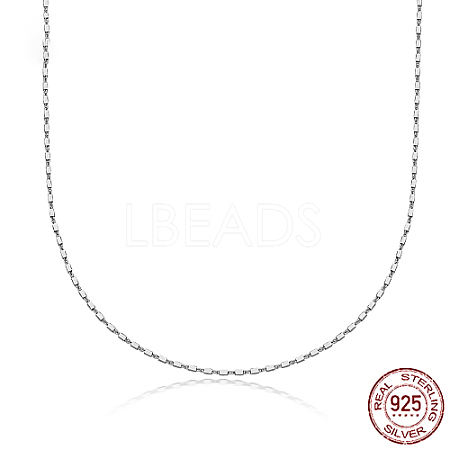 Anti-Tarnish 925 Sterling Silver Chain Necklace HY1372-3-1