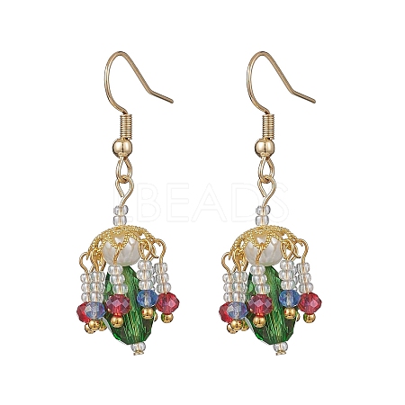 Glass Lantern Dangle Earrings EJEW-MZ00629-03-1