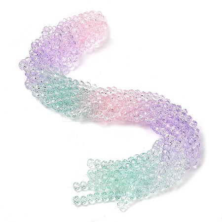Transparent Painted Glass Beads Strands DGLA-A034-T8mm-A23-1