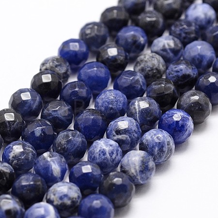 Natural Sodalite Beads Strands X-G-D840-19-6mm-1