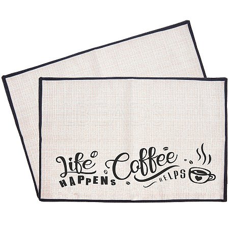Coffee Theme Cotton and Linen Cup Mats AJEW-WH0201-019-1