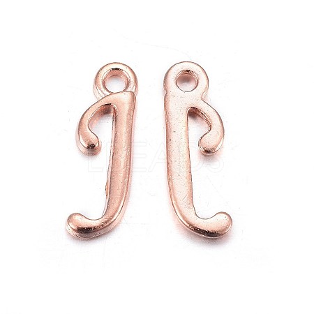 Rose Gold Plated Alloy Letter Pendants LS-X-PALLOY-J718-01RG-J-1