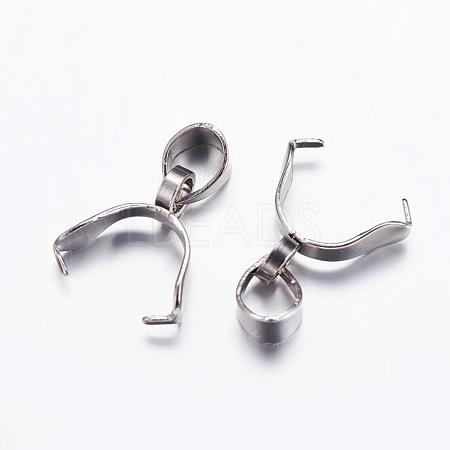 Tarnish Resistant 304 Stainless Steel Pinch Bails STAS-K146-090-3x15-1