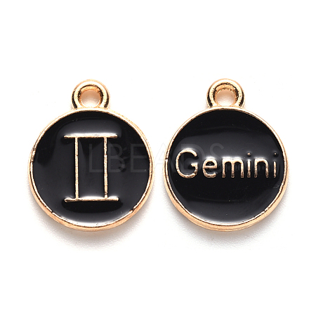 Alloy Enamel Pendants X-ENAM-S124-01B-08I-1